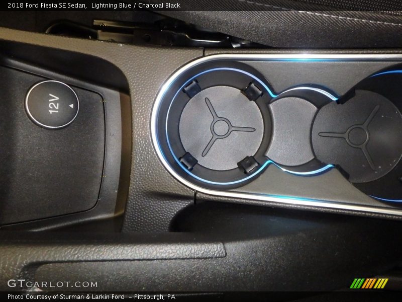Lightning Blue / Charcoal Black 2018 Ford Fiesta SE Sedan