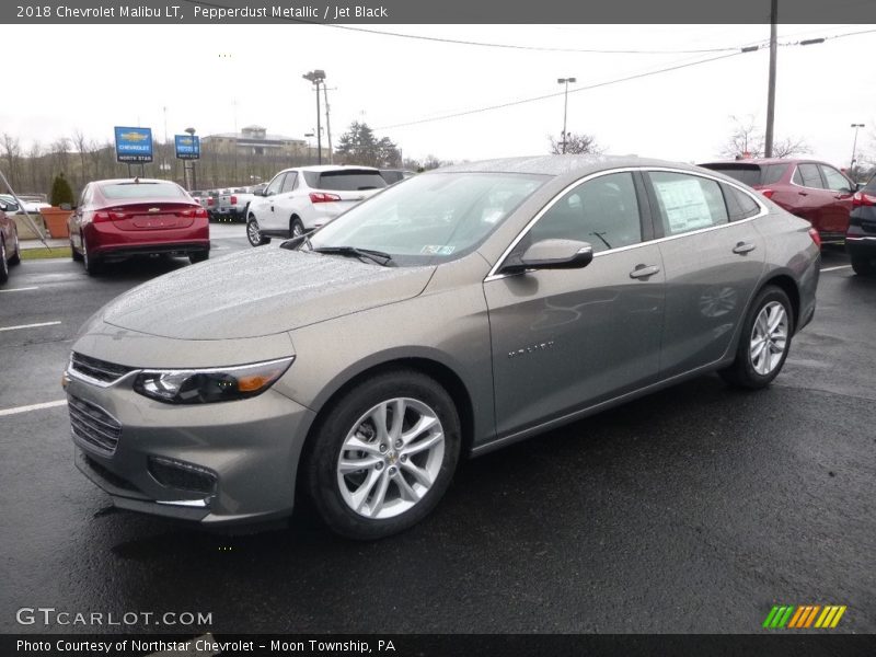 Pepperdust Metallic / Jet Black 2018 Chevrolet Malibu LT