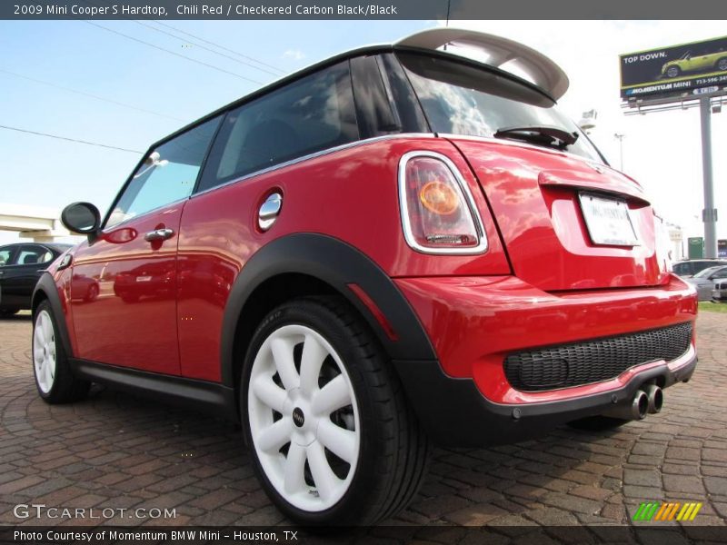 Chili Red / Checkered Carbon Black/Black 2009 Mini Cooper S Hardtop