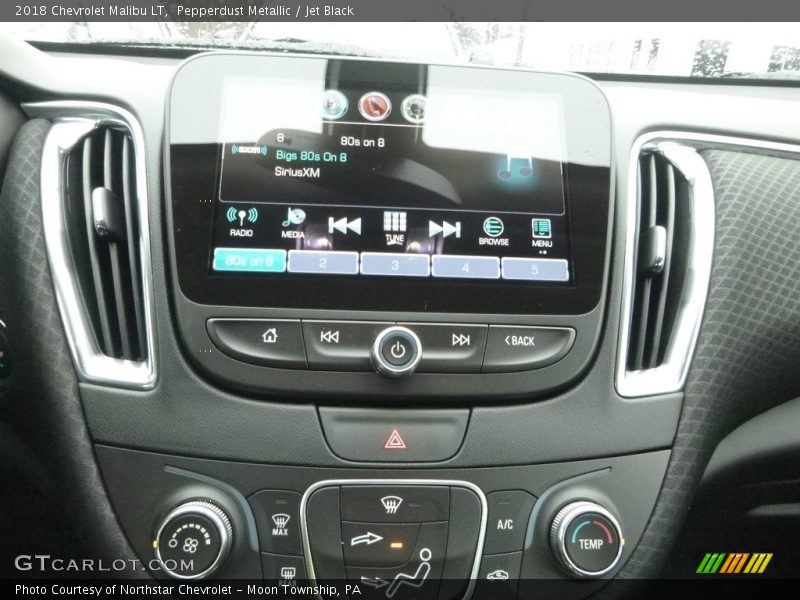 Pepperdust Metallic / Jet Black 2018 Chevrolet Malibu LT