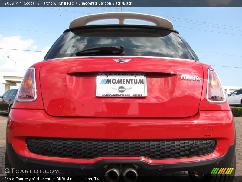 Chili Red / Checkered Carbon Black/Black 2009 Mini Cooper S Hardtop