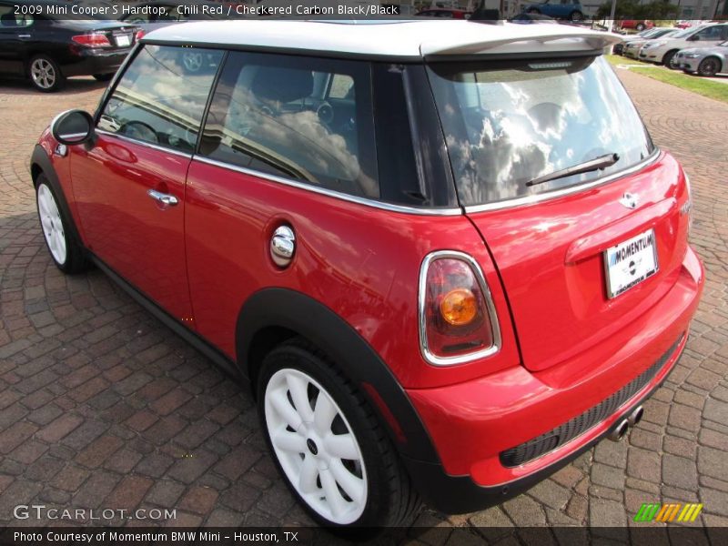 Chili Red / Checkered Carbon Black/Black 2009 Mini Cooper S Hardtop