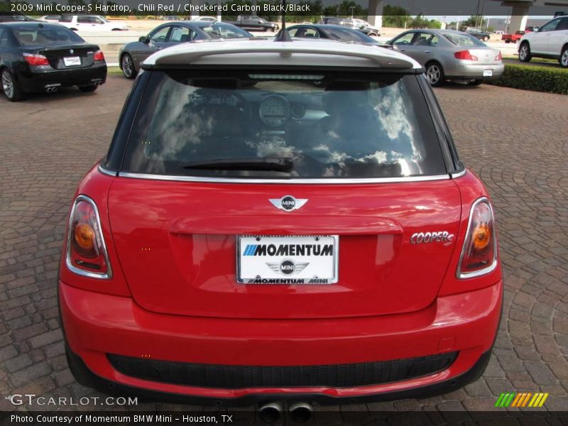 Chili Red / Checkered Carbon Black/Black 2009 Mini Cooper S Hardtop
