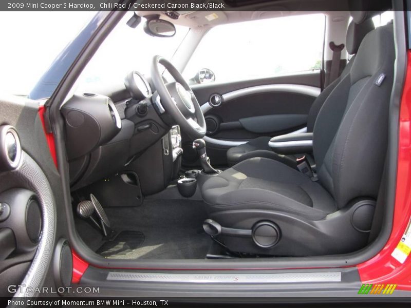 Chili Red / Checkered Carbon Black/Black 2009 Mini Cooper S Hardtop