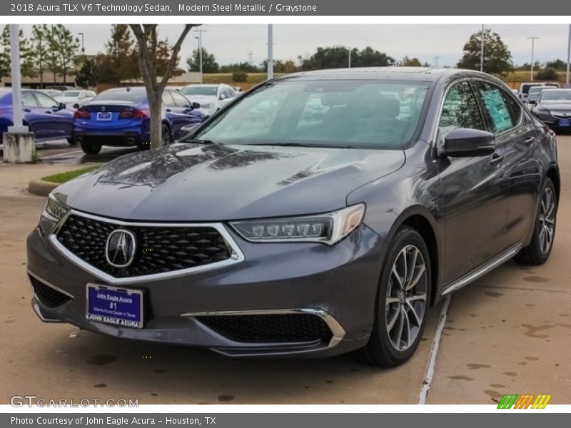 Modern Steel Metallic / Graystone 2018 Acura TLX V6 Technology Sedan