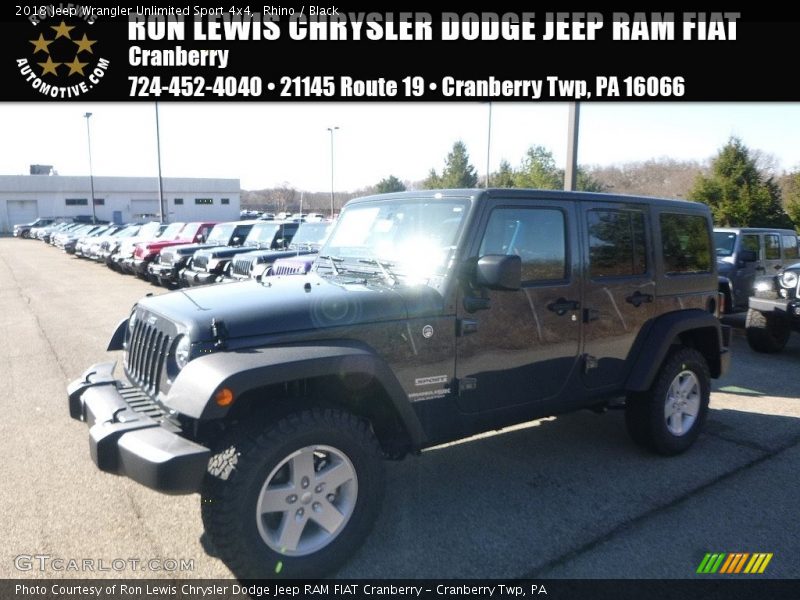 Rhino / Black 2018 Jeep Wrangler Unlimited Sport 4x4