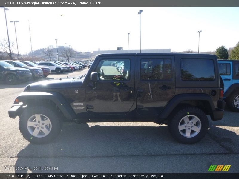 Rhino / Black 2018 Jeep Wrangler Unlimited Sport 4x4