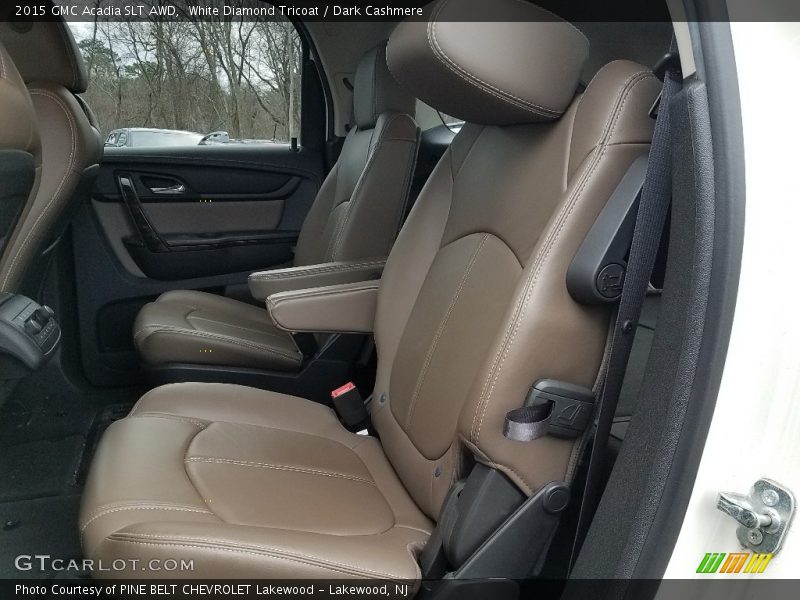 White Diamond Tricoat / Dark Cashmere 2015 GMC Acadia SLT AWD