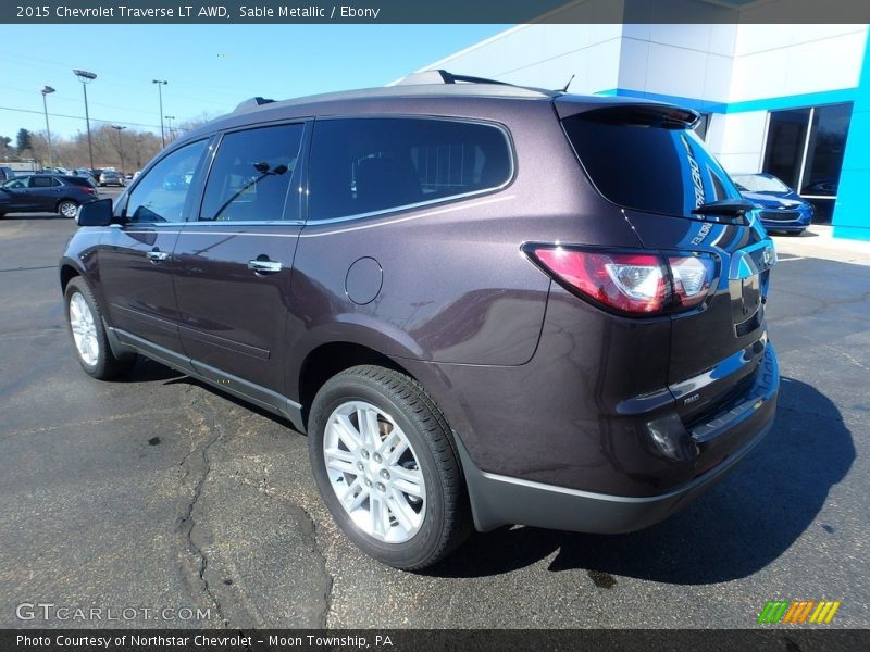 Sable Metallic / Ebony 2015 Chevrolet Traverse LT AWD