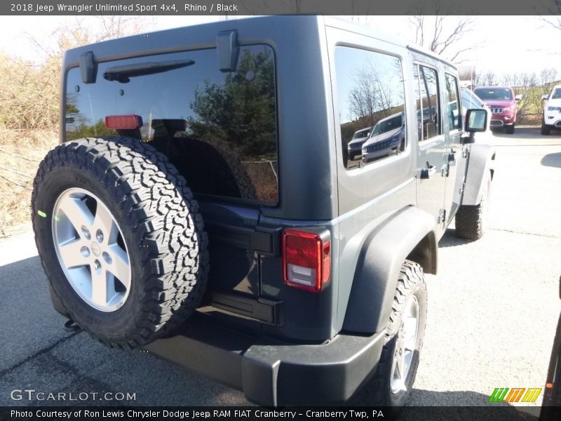 Rhino / Black 2018 Jeep Wrangler Unlimited Sport 4x4