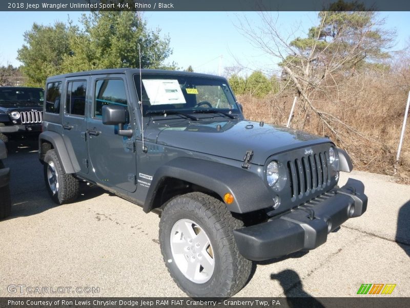 Rhino / Black 2018 Jeep Wrangler Unlimited Sport 4x4