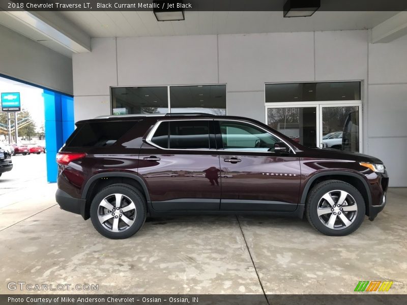 Black Currant Metallic / Jet Black 2018 Chevrolet Traverse LT