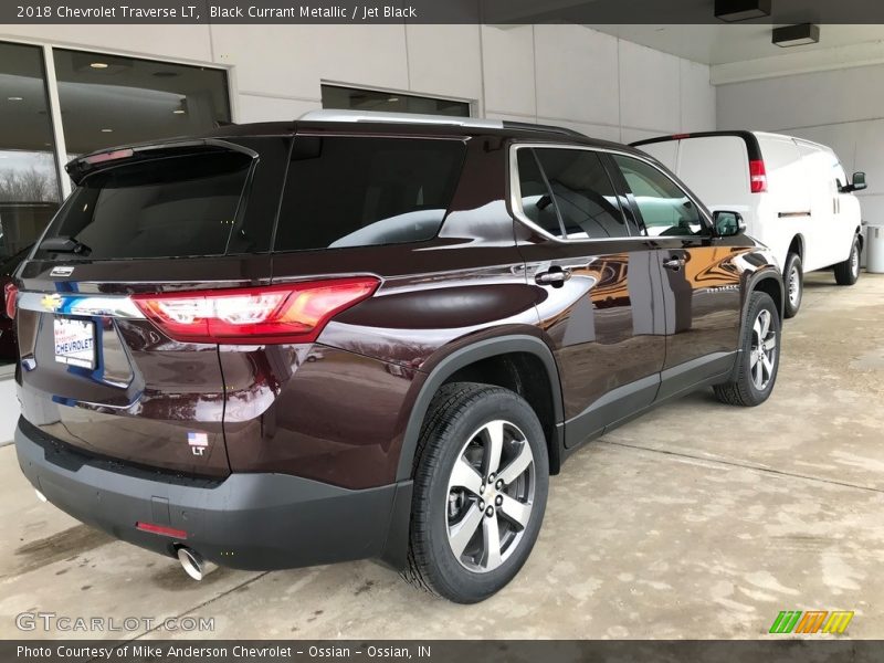 Black Currant Metallic / Jet Black 2018 Chevrolet Traverse LT