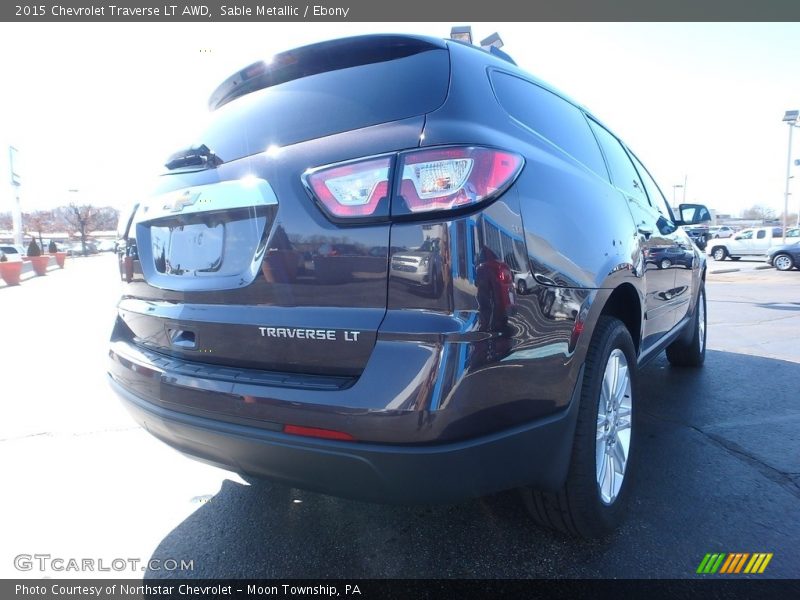 Sable Metallic / Ebony 2015 Chevrolet Traverse LT AWD
