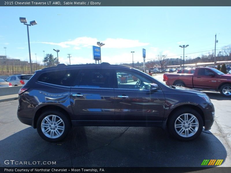 Sable Metallic / Ebony 2015 Chevrolet Traverse LT AWD