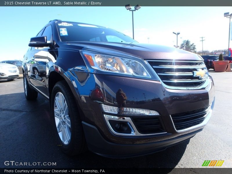 Sable Metallic / Ebony 2015 Chevrolet Traverse LT AWD