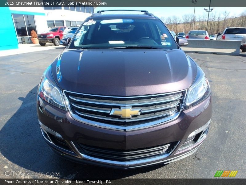 Sable Metallic / Ebony 2015 Chevrolet Traverse LT AWD