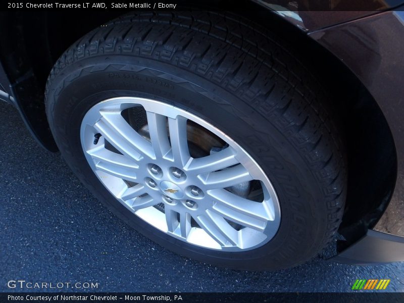 Sable Metallic / Ebony 2015 Chevrolet Traverse LT AWD