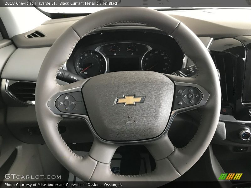 Black Currant Metallic / Jet Black 2018 Chevrolet Traverse LT