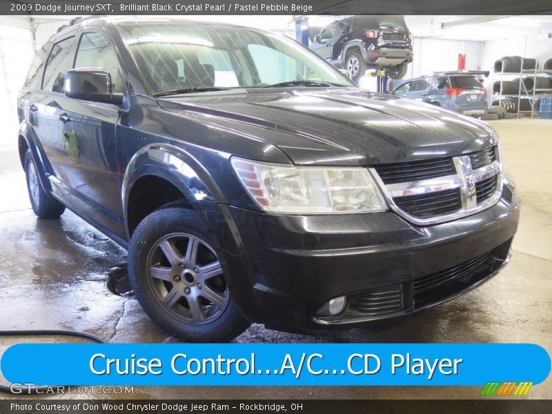 Brilliant Black Crystal Pearl / Pastel Pebble Beige 2009 Dodge Journey SXT
