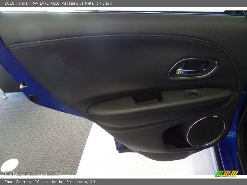 Aegean Blue Metallic / Black 2018 Honda HR-V EX-L AWD