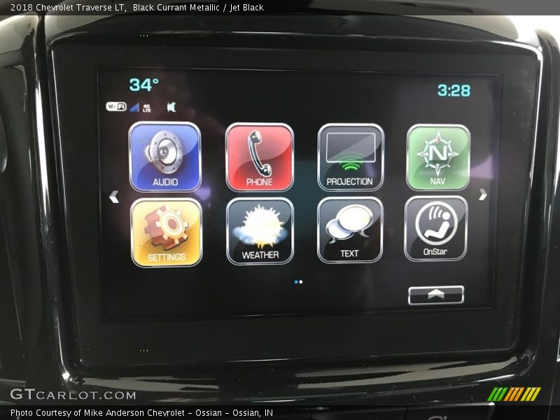 Black Currant Metallic / Jet Black 2018 Chevrolet Traverse LT