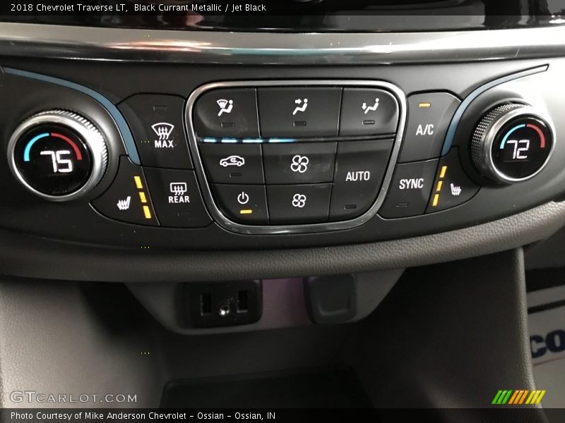 Black Currant Metallic / Jet Black 2018 Chevrolet Traverse LT