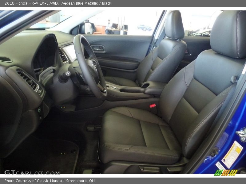 Aegean Blue Metallic / Black 2018 Honda HR-V EX-L AWD