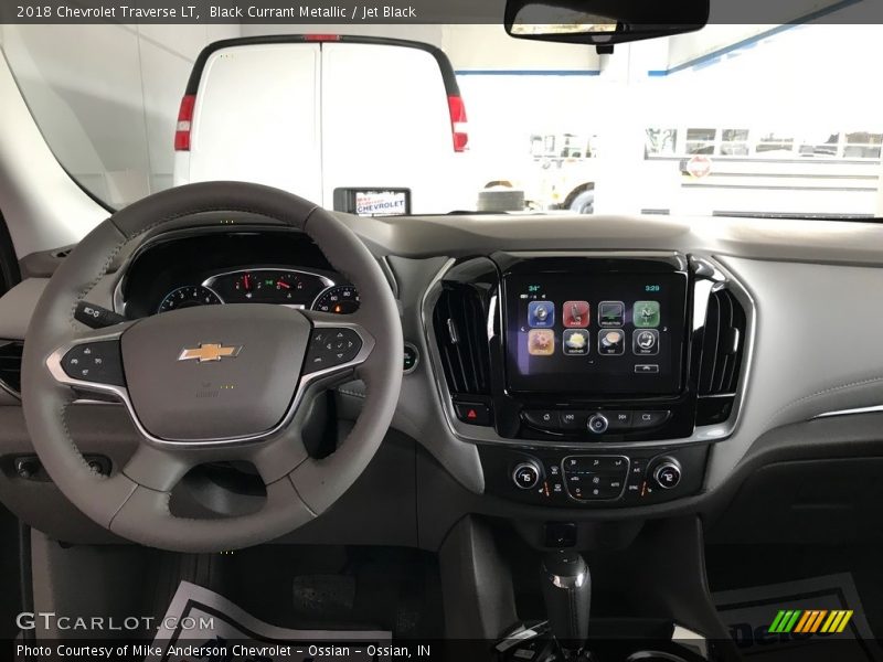 Black Currant Metallic / Jet Black 2018 Chevrolet Traverse LT