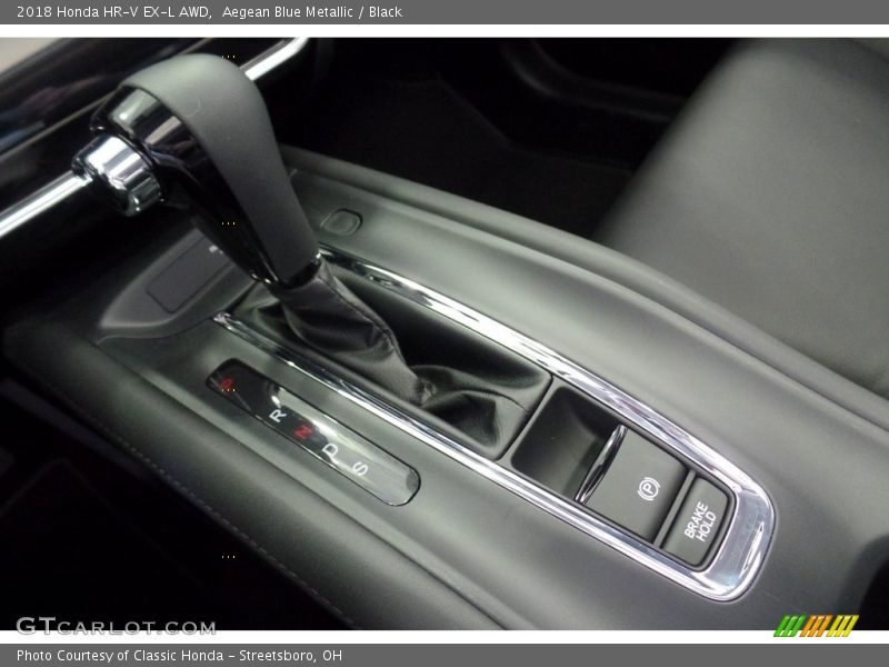 Aegean Blue Metallic / Black 2018 Honda HR-V EX-L AWD