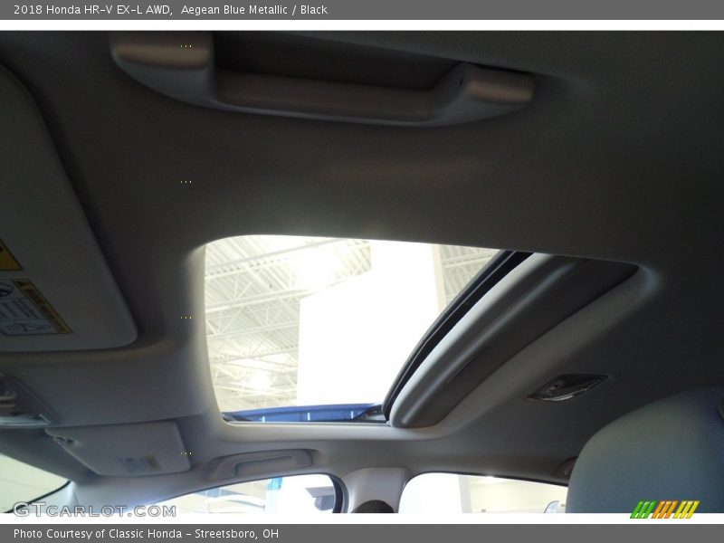 Aegean Blue Metallic / Black 2018 Honda HR-V EX-L AWD