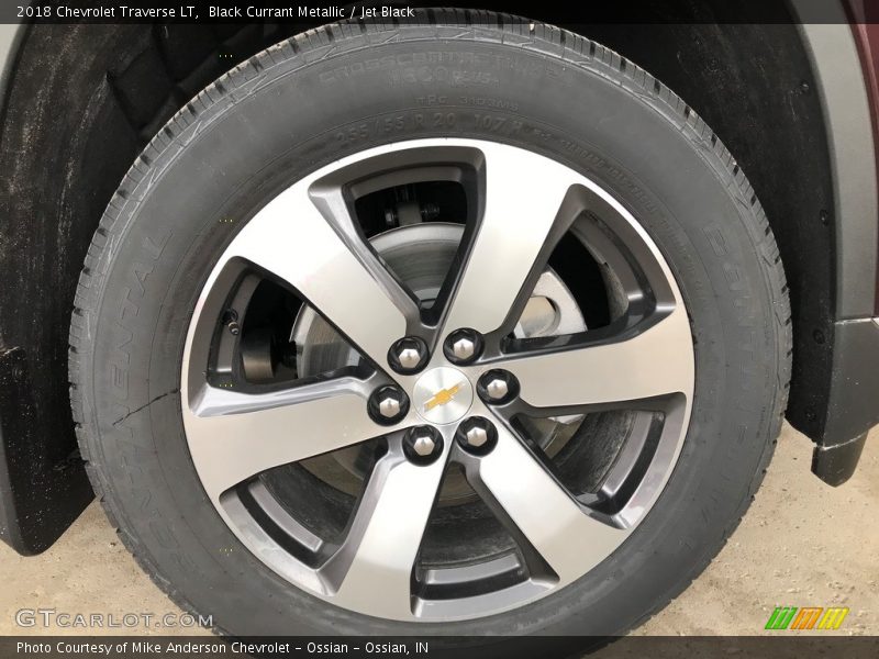 Black Currant Metallic / Jet Black 2018 Chevrolet Traverse LT