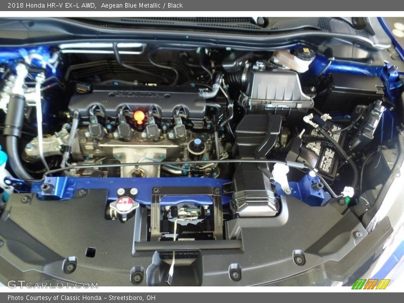 Aegean Blue Metallic / Black 2018 Honda HR-V EX-L AWD