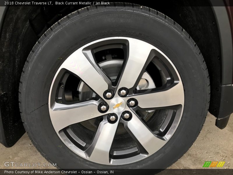 Black Currant Metallic / Jet Black 2018 Chevrolet Traverse LT