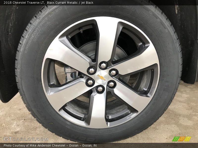 Black Currant Metallic / Jet Black 2018 Chevrolet Traverse LT