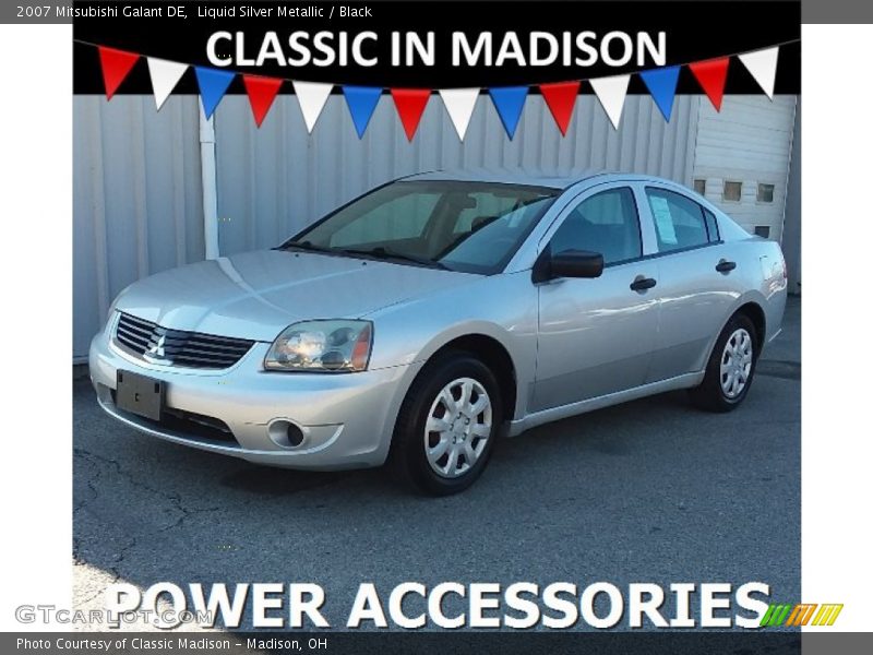 Liquid Silver Metallic / Black 2007 Mitsubishi Galant DE