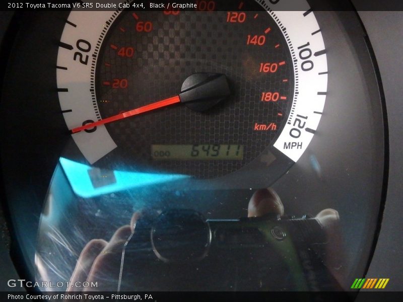 Black / Graphite 2012 Toyota Tacoma V6 SR5 Double Cab 4x4