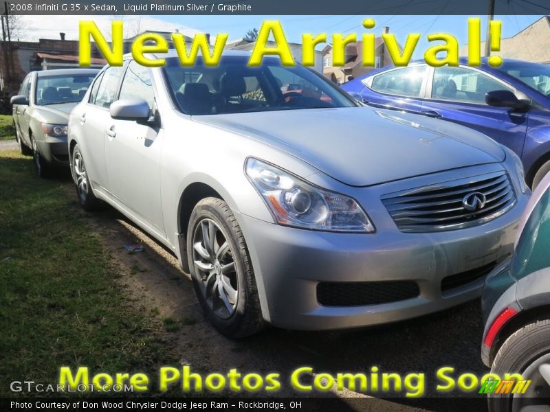 Liquid Platinum Silver / Graphite 2008 Infiniti G 35 x Sedan