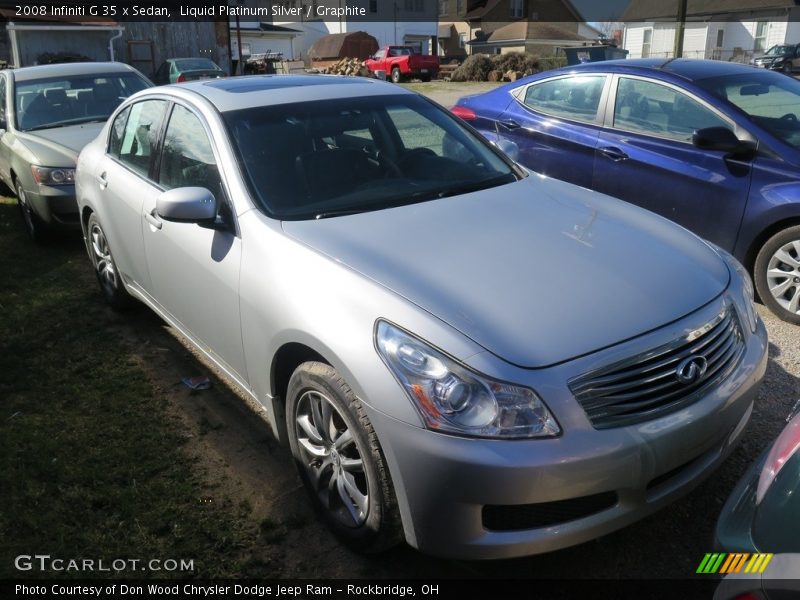 Liquid Platinum Silver / Graphite 2008 Infiniti G 35 x Sedan