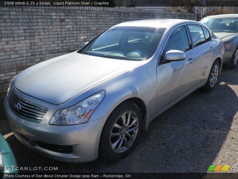 Liquid Platinum Silver / Graphite 2008 Infiniti G 35 x Sedan