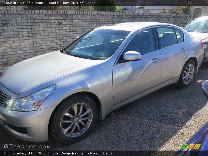 Liquid Platinum Silver / Graphite 2008 Infiniti G 35 x Sedan