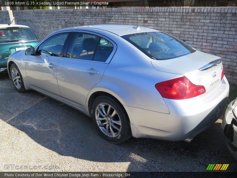 Liquid Platinum Silver / Graphite 2008 Infiniti G 35 x Sedan