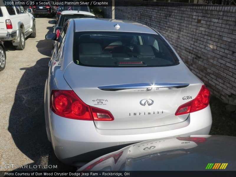 Liquid Platinum Silver / Graphite 2008 Infiniti G 35 x Sedan