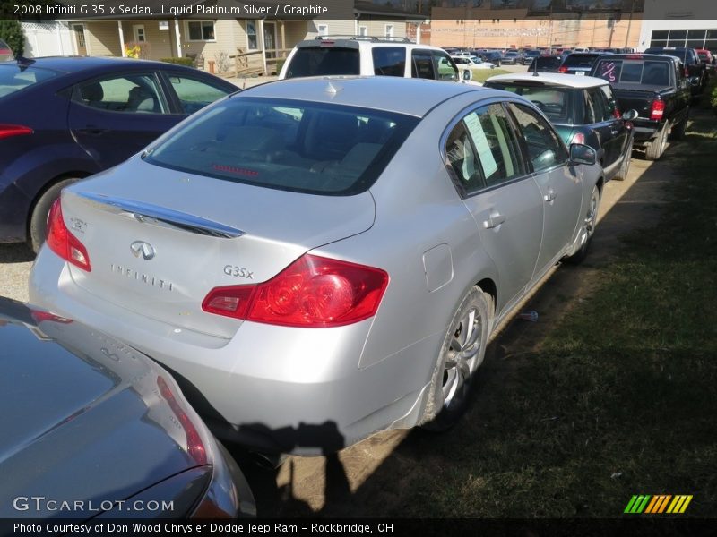 Liquid Platinum Silver / Graphite 2008 Infiniti G 35 x Sedan