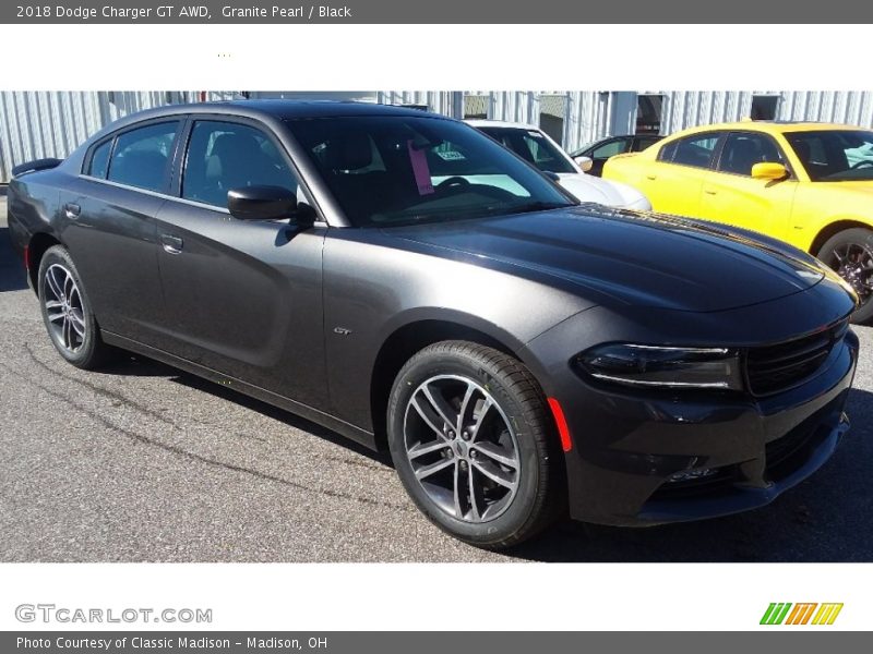 Granite Pearl / Black 2018 Dodge Charger GT AWD
