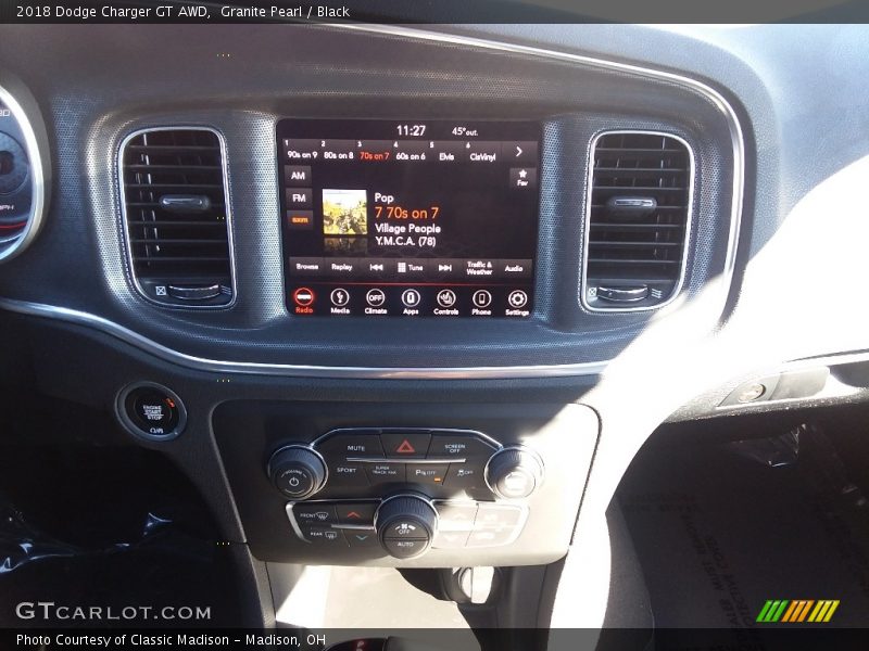 Granite Pearl / Black 2018 Dodge Charger GT AWD