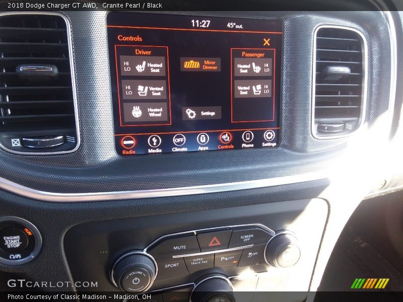 Granite Pearl / Black 2018 Dodge Charger GT AWD