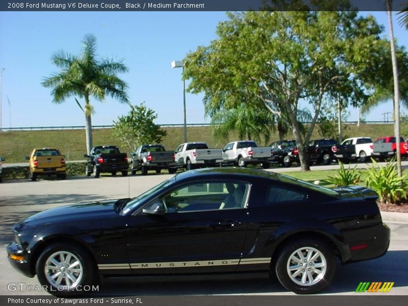 Black / Medium Parchment 2008 Ford Mustang V6 Deluxe Coupe
