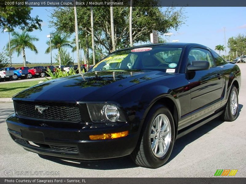 Black / Medium Parchment 2008 Ford Mustang V6 Deluxe Coupe