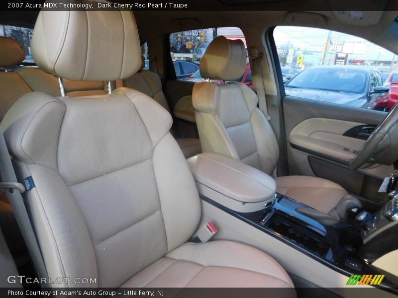 Dark Cherry Red Pearl / Taupe 2007 Acura MDX Technology